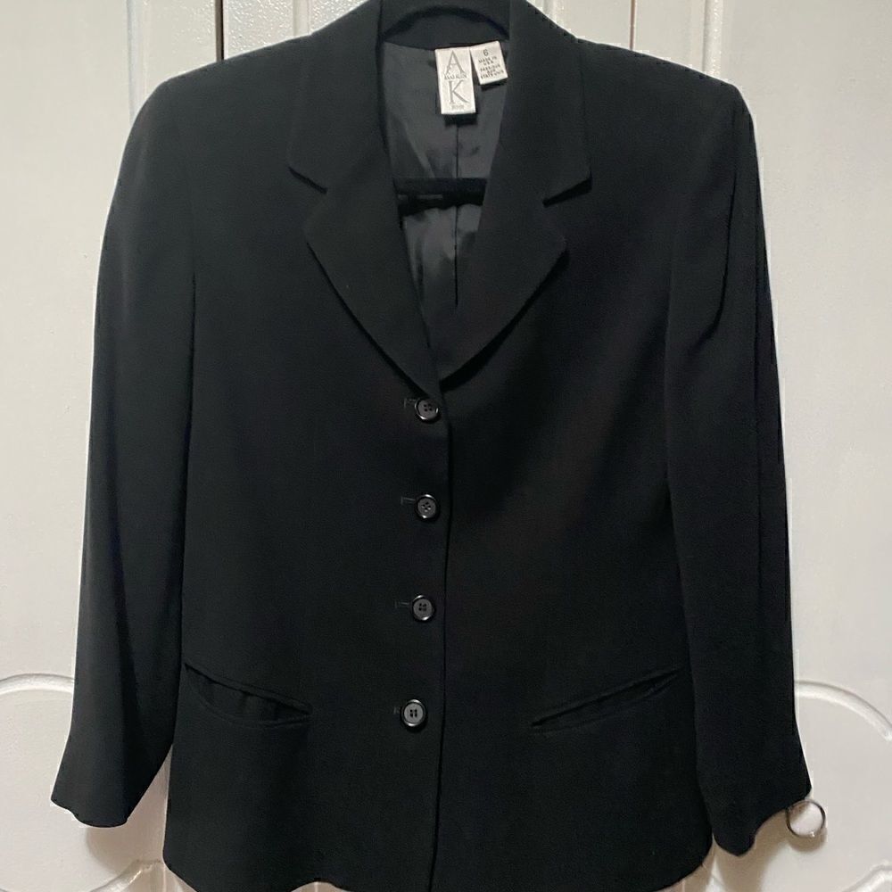 Anne Klein Black fully lined blazer jacket size 6